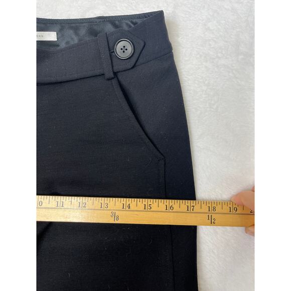 Diane Von Furstenberg Black Wool/Silk Lining Flare Pants Work City Preppy sz 4 - Picture 7 of 8
